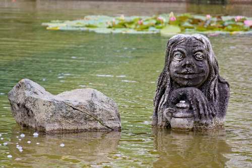 Statue The Water Sprite Water Goblin Decoration