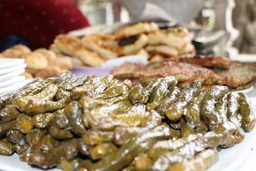 Stuffed Wrap Leaves Food Turkish Full Traditional