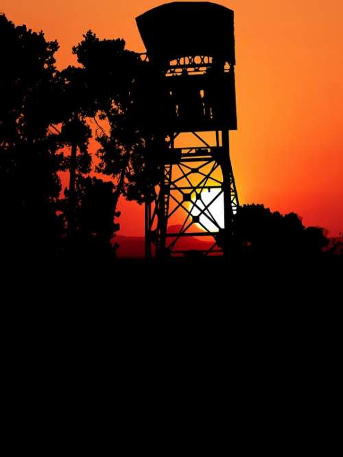 Sunset Wells Mine Coal Tower Old Industry Coal