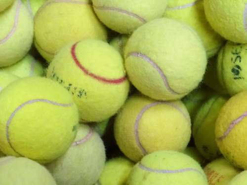 Tennis Balls Round Yellow Tennis Sport Play