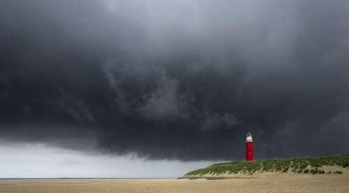 Texel Lighthouse North Sea Sand Sea Beach Dunes