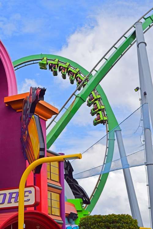 Theme Park Rollercoaster Leisure Entertainment
