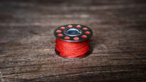 Thread Spool Sewing Red Textiles Tailor Sew Old