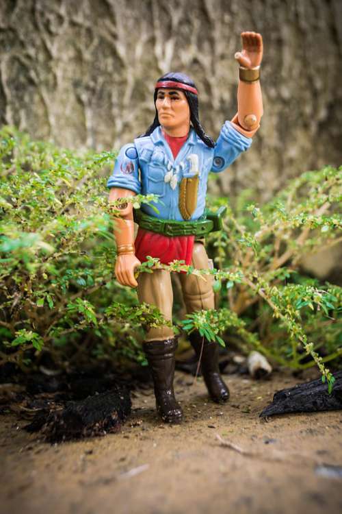 Toy Joe Action Figure Indian American Indian
