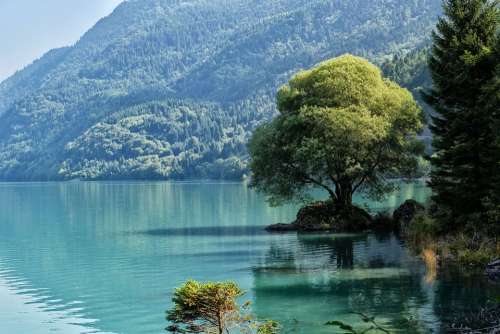 Trentino Lake Nature Dolomites Italy Mountains