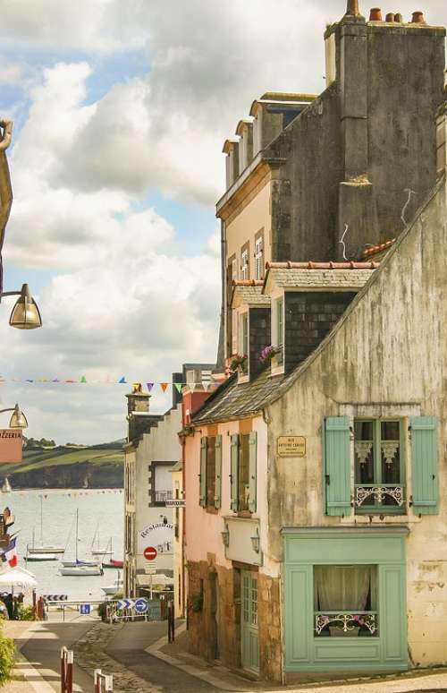 Village Brittany France Summer Former City Pierre