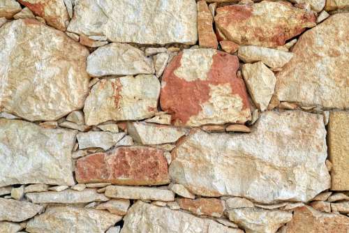 Wall Natural Stone Traditionally Crete Greece
