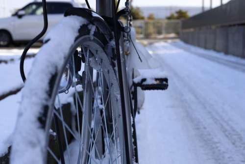 Winter Bike Snow Cool