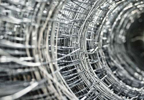 Wire Metal Close Up View Silver