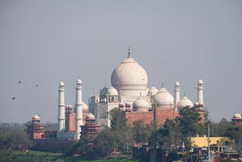 Taj Mahal Seen from Distance