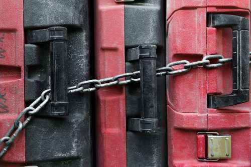 Chained Toolboxes Photo