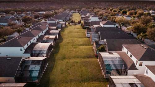 Rooftops And Pools Of A Florida Residential Neighbourhood Photo