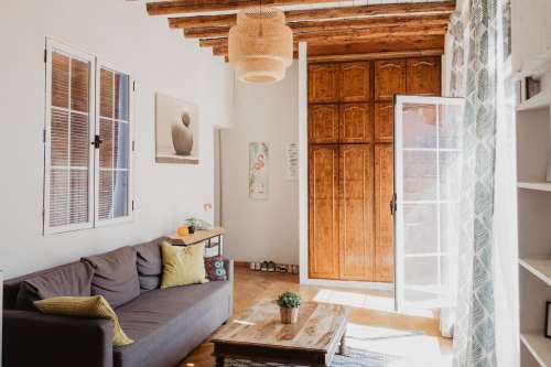 Sunlight Creeps Through A Bright Living Room Photo