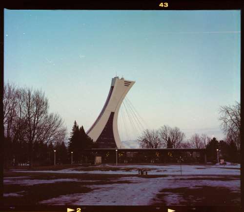 Vintage Photo Of The Montreal Tower With Black Border Photo