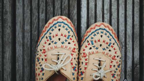 shoes summer shoes wooden texture terrace ethnic