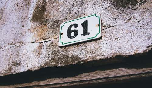 number house home entrance stone