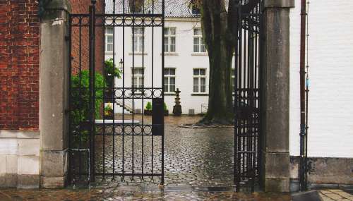 dutch rainy gate urban Entrance