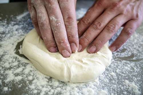 dough hands cooking preparing recipe