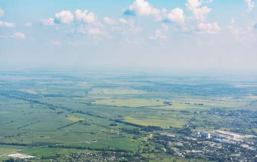 aerial flight flying view landscape