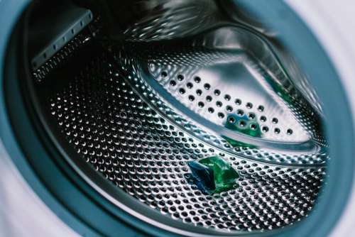 Laundry detergent pod inside a washing machine 2