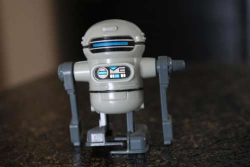 #robots robot toy windup gray