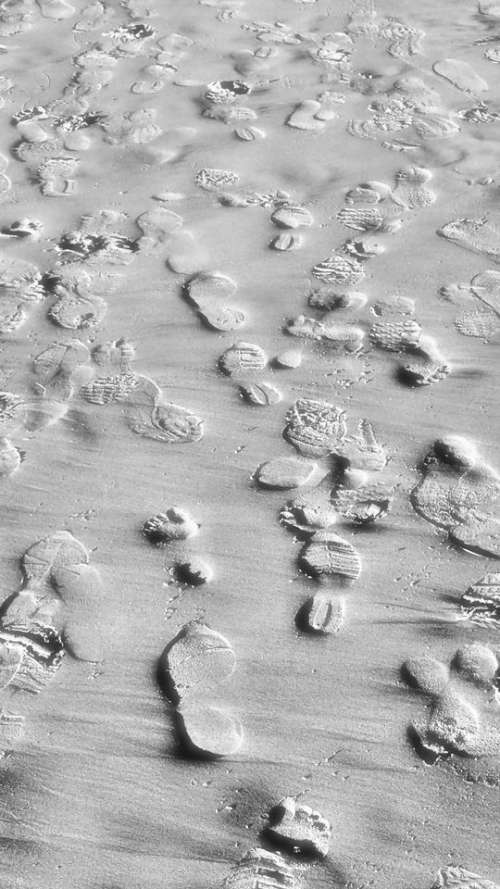 footprints in sand sand beach footprint footprints