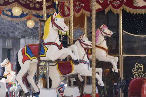 carousel merry go round ride amusement horses