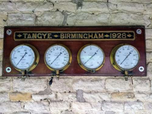 weather gauge antique dials brass