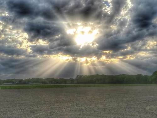 Sun sunbeam beam cloud clouds