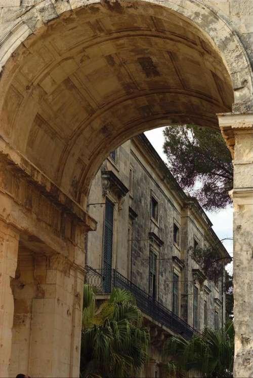 Corfu island arch architecture