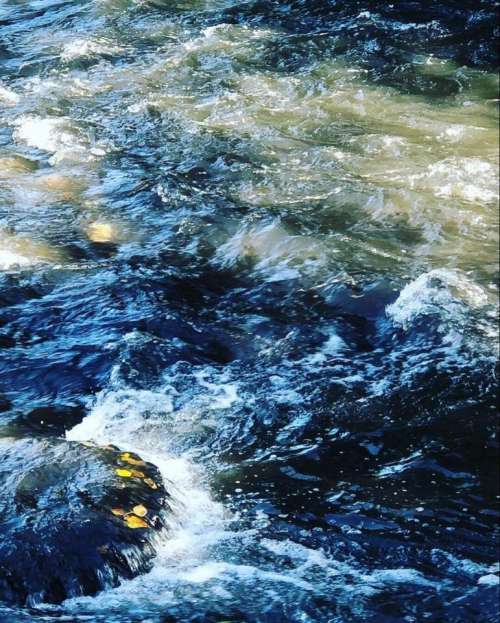 water flow waves blue river