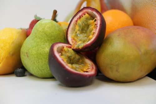 low fruit passion fruit pear mango