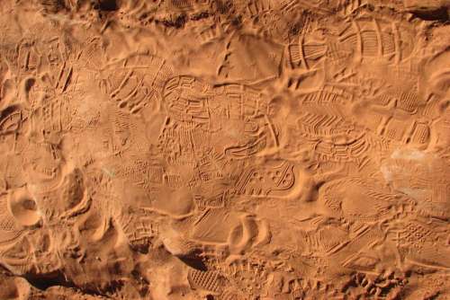 sand footprints pattern texture