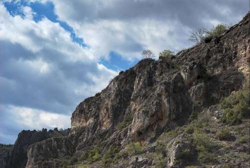 nature rocks peak high mountain