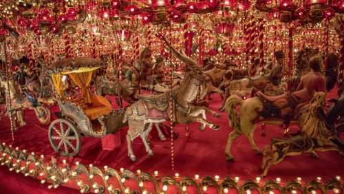 Carousel merry go around fair rides