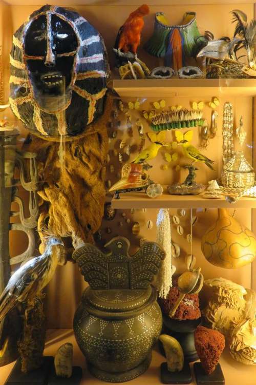 Cabinet of Curiosities Wunderkammer collection mask African