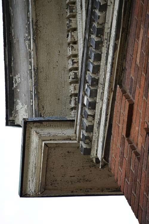 Abandoned Antique Building Trim Details