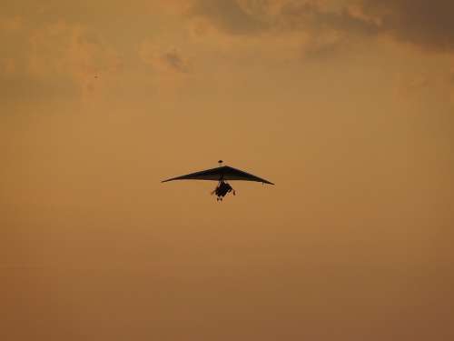 Abendstimmung Sunset Hang Glider Mood Evening Dusk