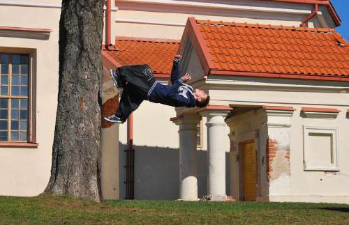 Acrobatic Parkour Jump Running Trick Sport