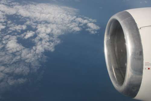 Aircraft Engine Turbine Flying Drive Sky