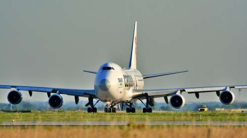 Aircraft Boeing 747 Fly Sky Air Transport Flight