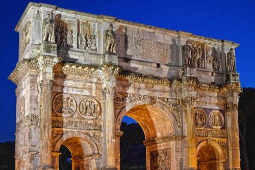 Arch Of Constantine Rome Italy Landmark Tourism