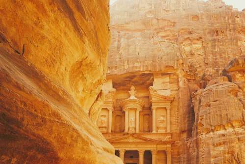 Archaeological City Petra Jordan History Landscape