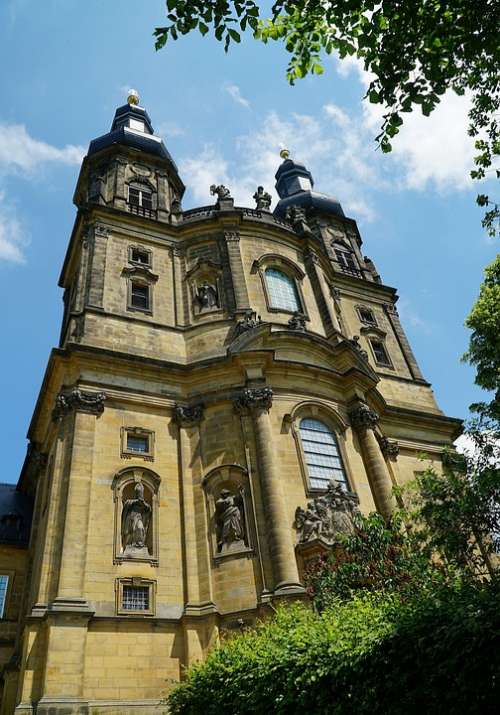 Banz Abbey Bad Staffelstein Church Facade Towers