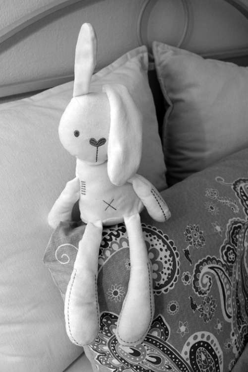 Bed Bed Bunny Hare Rabbit Ear Pillow Snuggle