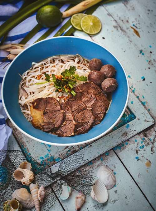Beef Rice Noodles Thailand Food