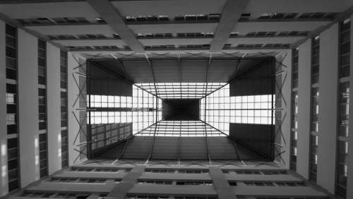 Black White Architecture Building City Modern