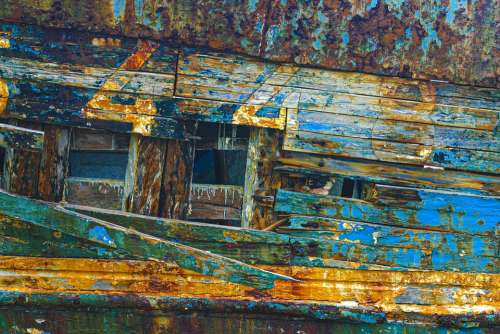 Boat Close Up Material Texture Color Abstract