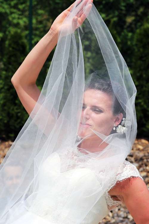 Bride The Veil Wedding Romantic Woman Romance