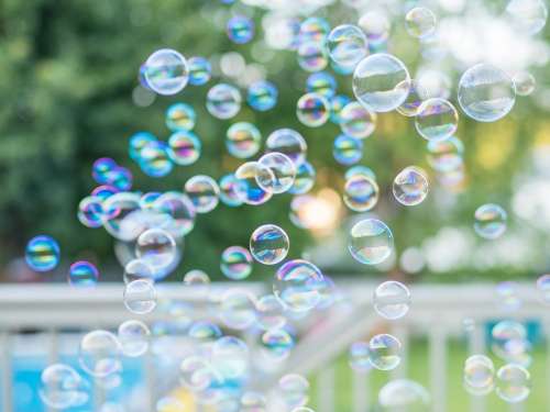 Bubbles Rainbow Colorful Movement Bright